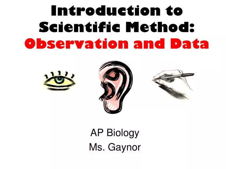 introduction to scientific method observation and data