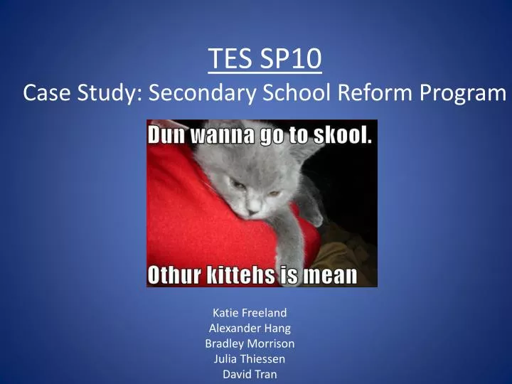 case study on school reform