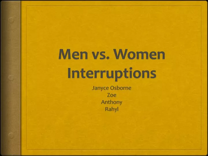 men vs women interruptions