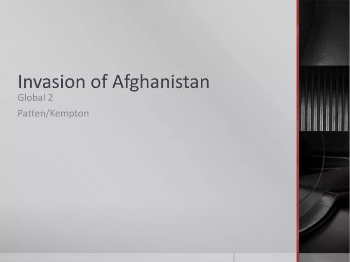 invasion of afghanistan