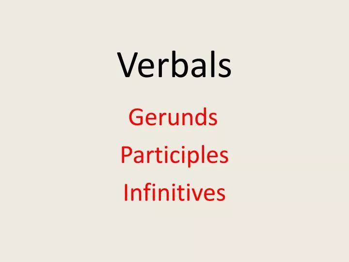 verbals