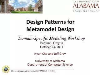 Design Patterns for Metamodel Design