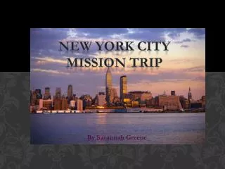 New York city mission trip