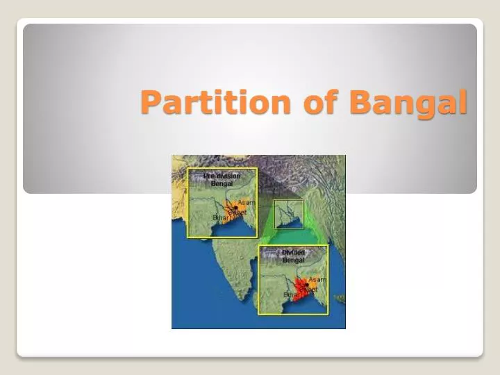 partition of bangal