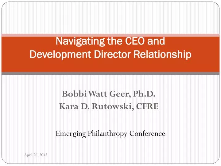 navigating the ceo and development director relationship