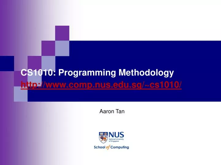 cs1010 programming methodology http www comp nus edu sg cs1010