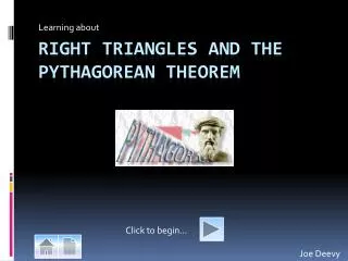 Right triangles and the Pythagorean theorem