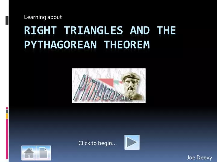 right triangles and the pythagorean theorem