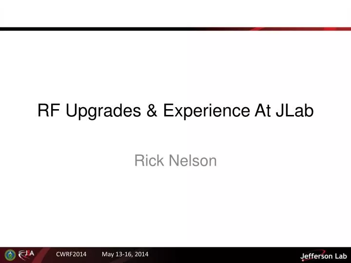 rf upgrades experience at jlab