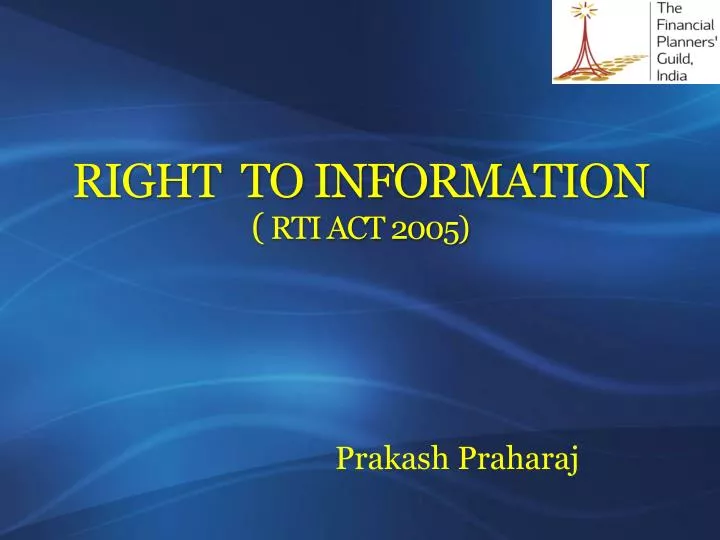 right to information rti act 2005
