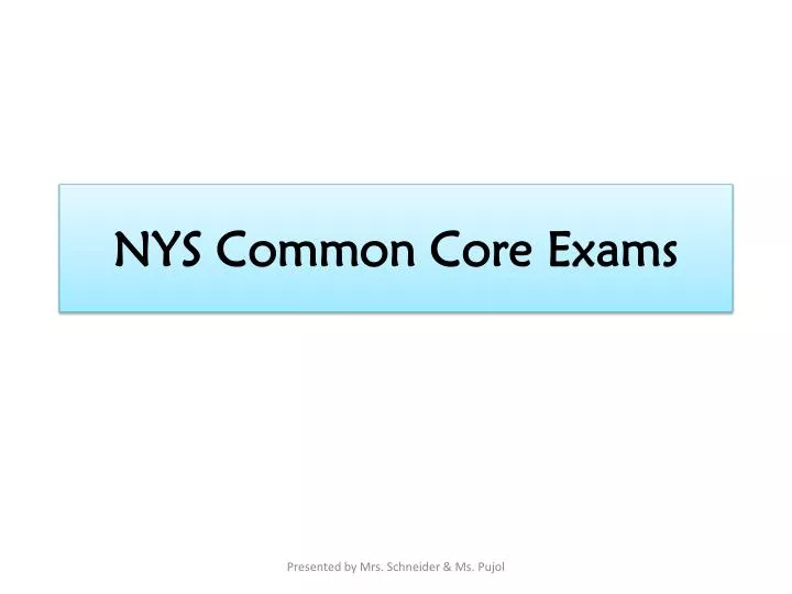 nys common core exams