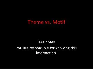theme vs motif