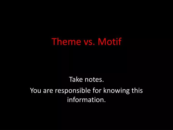 theme vs motif