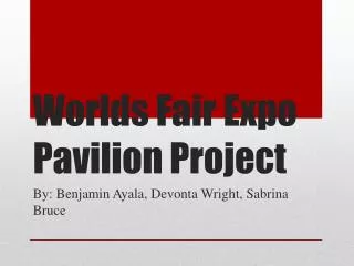 Worlds Fair Expo Pavilion Project