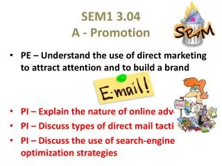 SEM1 3.04 A - Promotion