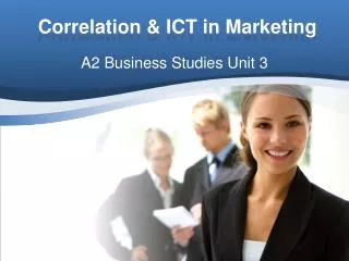 Correlation &amp; ICT in Marketing