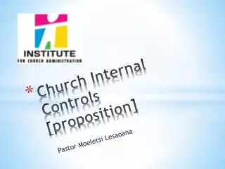 Church Internal Controls [proposition]