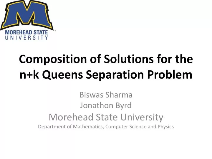 composition of solutions for the n k queens separation problem