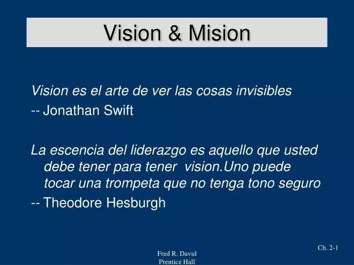 vision mision