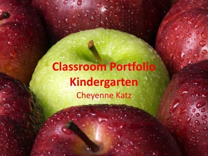 classroom portfolio kindergarten