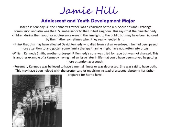 jamie hill adolescent and youth development major