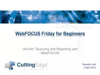 WebFOCUS Friday for Beginners
