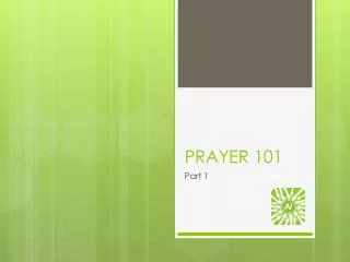 PRAYER 101