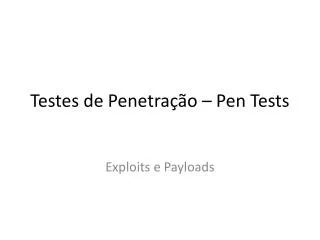 testes de penetra o pen tests