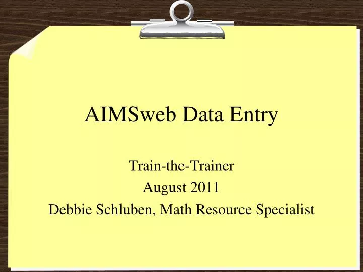 aimsweb data entry