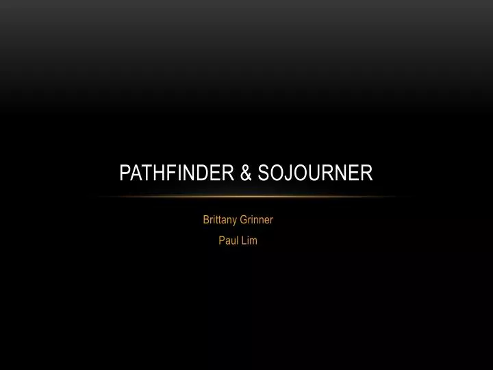 pathfinder sojourner