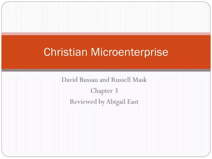 christian microenterprise