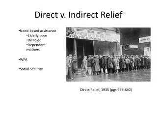 Direct v. Indirect Relief