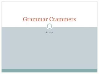 Grammar Crammers