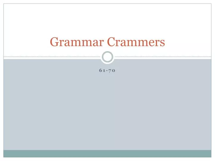 grammar crammers