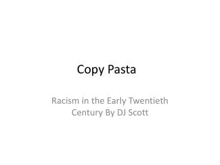 Copy Pasta