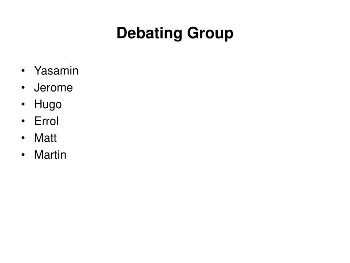 debating group
