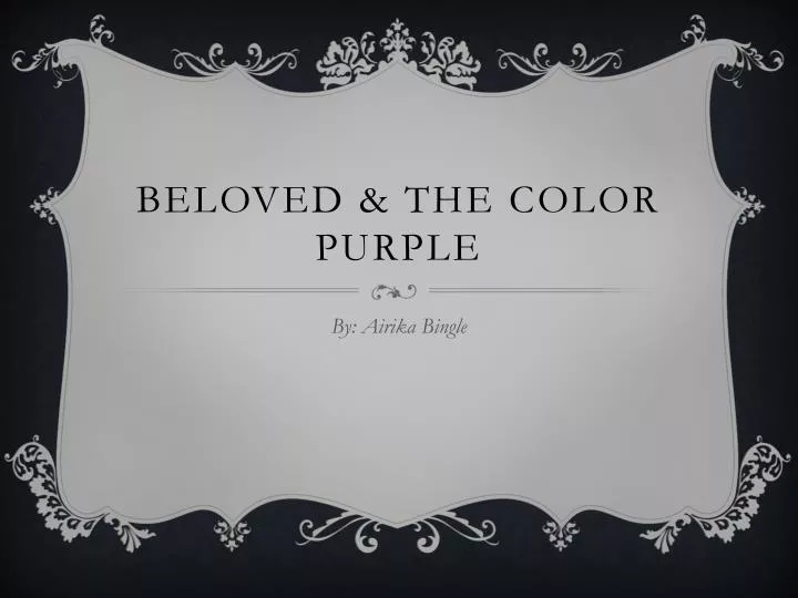 beloved the color purple
