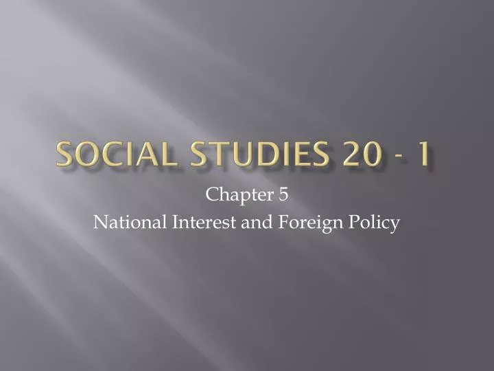 social studies 20 1