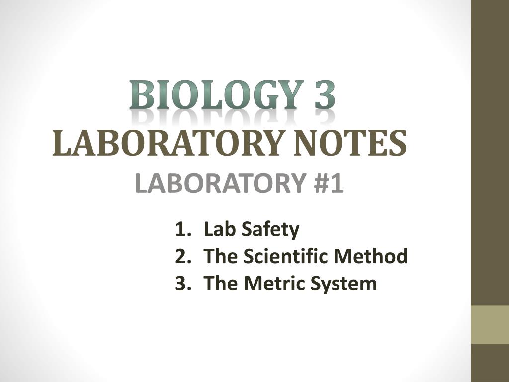 Biology Lab Journal Notes PPT - BIOLOGY 3 LABORATORY NOTES PowerPoint Presentation, free download ...