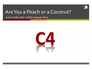 Are You a Peach or a Coconut?