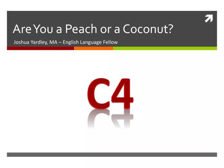 are you a peach or a coconut