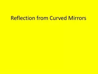 Reflection from Curved Mirrors