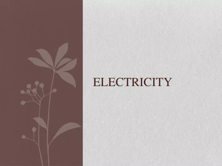 electricity