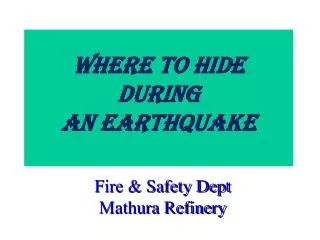 Fire &amp; Safety Dept Mathura Refinery