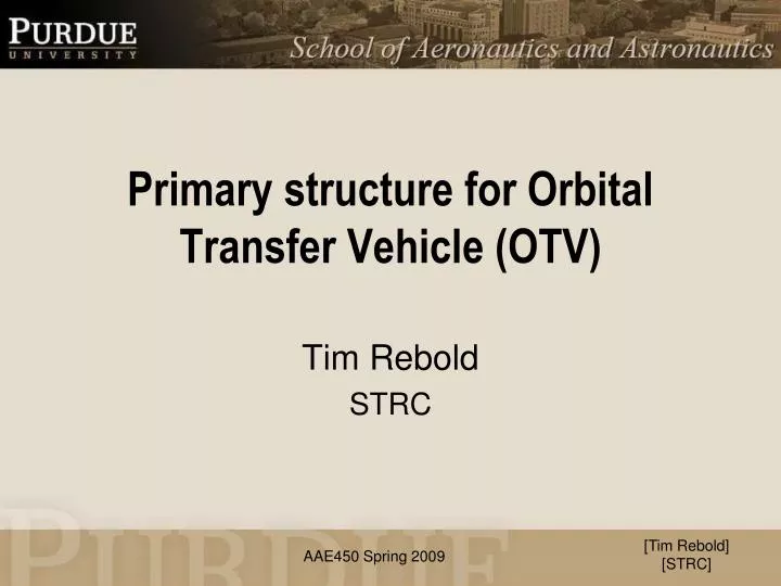 primary structure for orbital transfer vehicle otv
