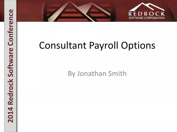 consultant payroll options