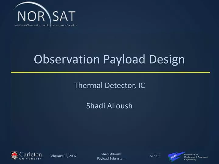 observation payload design