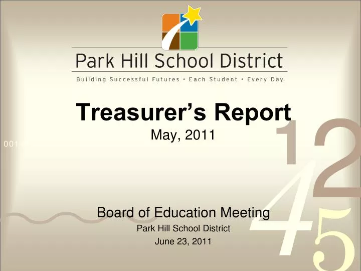 treasurer s report may 2011