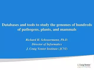 Databases and tools to study the genomes of hundreds of pathogens, plants, and mammals