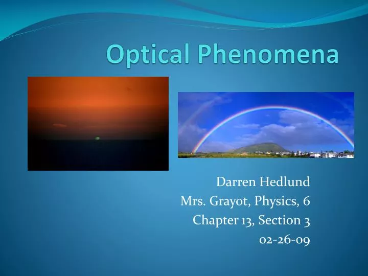 optical phenomena